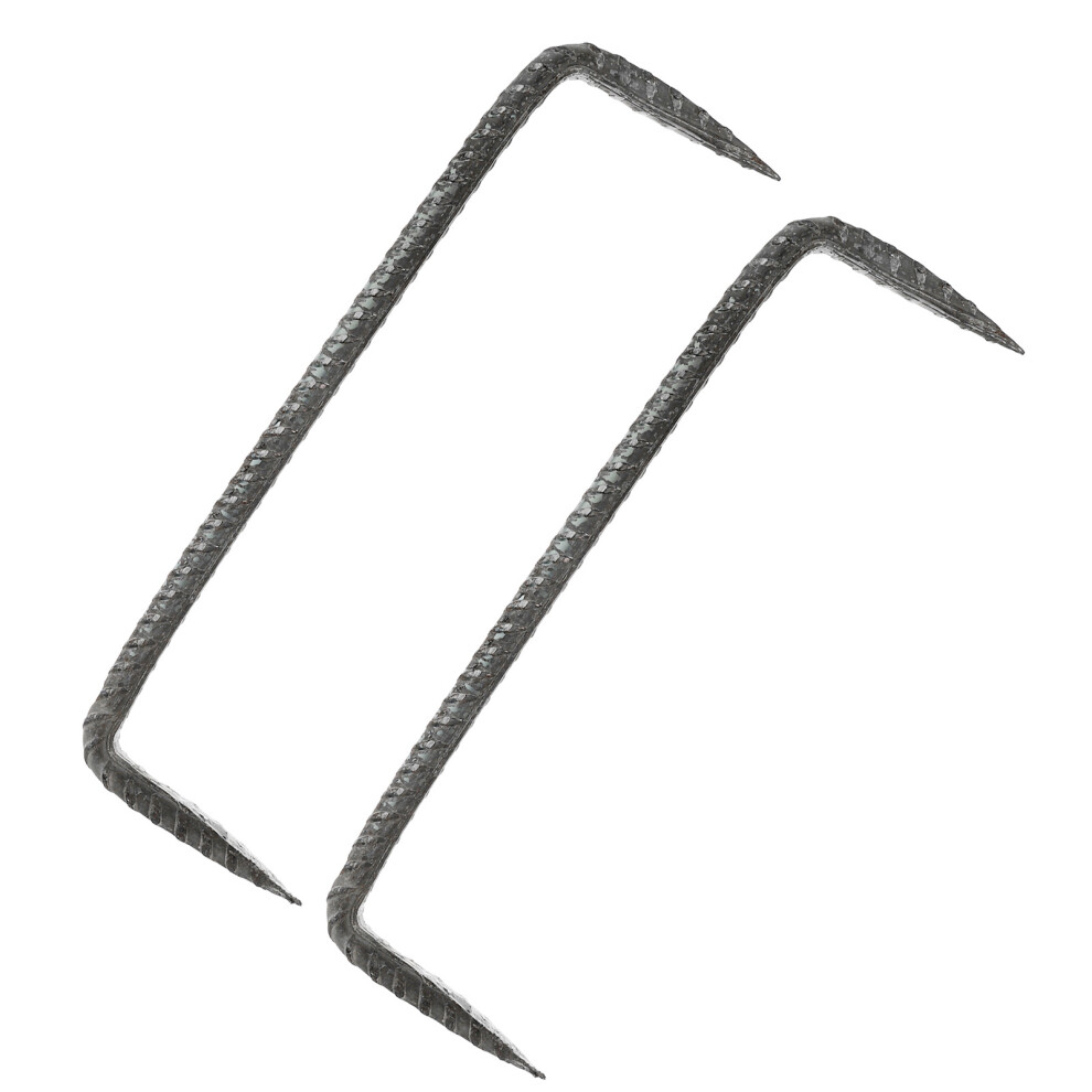 2 Pcs Woodworking Tack Steel Nail 18.80X6.00x1.00cm Grey 3622197472902