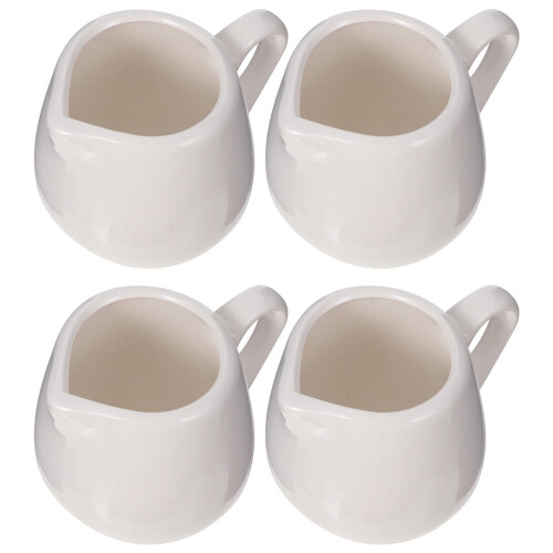 8 Pcs Mini Milk Jugs Ceramic Sauce Cups With Handle