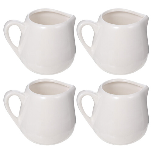 8 Pcs Mini Milk Jugs Ceramic Sauce Cups With Handle 1