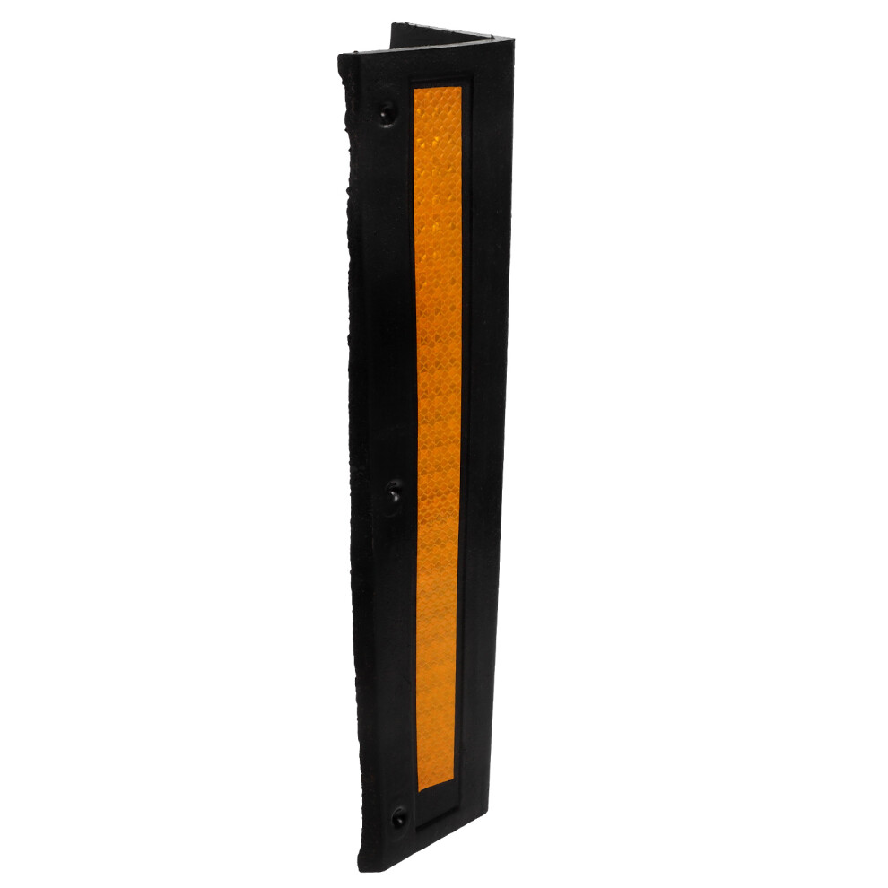 4Pcs Rubber Edge Wall Guard Reflective Strips For Garage Yellow 3622197492955