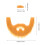2 Sets Simulation Beard False Eyebrow Funny Fake Mustache Cosplay Prop 9