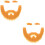 2 Sets Simulation Beard False Eyebrow Funny Fake Mustache Cosplay Prop 7