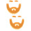 2 Sets Simulation Beard False Eyebrow Funny Fake Mustache Cosplay Prop 8