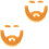 2 Sets Simulation Beard False Eyebrow Funny Fake Mustache Cosplay Prop 4