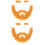 2 Sets Simulation Beard False Eyebrow Funny Fake Mustache Cosplay Prop 6