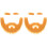 2 Sets Simulation Beard False Eyebrow Funny Fake Mustache Cosplay Prop 3