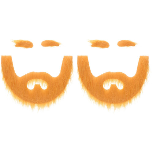 2 Sets Simulation Beard False Eyebrow Funny Fake Mustache Cosplay Prop 2