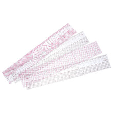 12 Pcs Transparent Plastic Ruler Set For Sewing Quilting Design