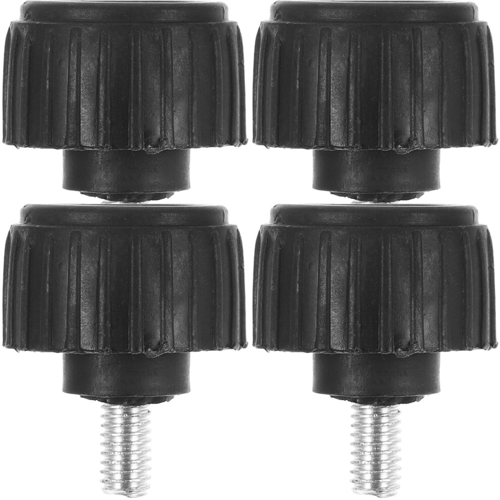 12Pcs Universal Platform Scale Foot Black Rubber Iron Scale Parts 3622460729375
