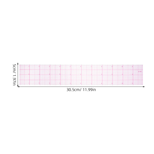 12 Pcs Transparent Plastic Ruler Set For Sewing Quilting Design 1
