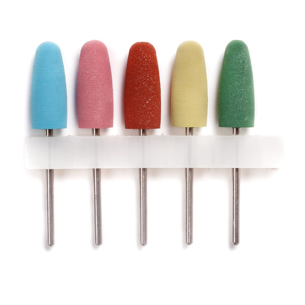 5pcs Silicone Nail Drill Bits Set for Manicure Grinding and Polishing, CH06