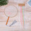 2 Pack Embroidery Silk Fan Making Materials Handheld Crochet Kit White 8