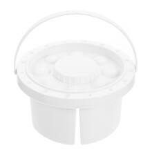2Pcs White Plastic Brush Cleaning Buckets for Artist and Student Use