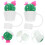 4 Pcs Cute Cactus Silicone Straw Tip Caps Reusable Covers 9