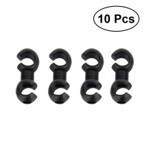 10Pcs C/S-hook Clips Housing Hose Guide Cycling MTB Brake Gear Cable Brake Cable Sets Pipe Bike Line Clamp (Black)
