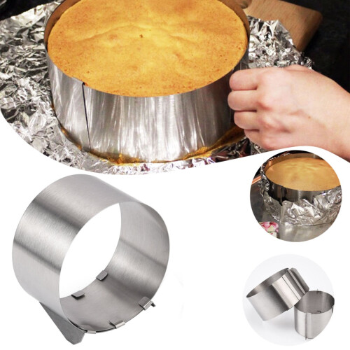 4 Inch Small Stainless Steel Telescopic Cake Tool Reusable Adjustable Ring Kitchen Baking Tool Fit Cake 1