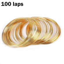 100 Stück/Lot Gold-/Silberfarbener, dicker Memory-Draht für die Schmuckherstellung (DIY)