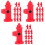 36 Pcs Traffic Road Fire Hydrant Models Imitated Street Signs 5