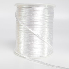 Cordón de nailon satinado MGEZCOO de 2 mm x 100 m, hilo suave y sedoso para joyería, pulseras, collares, abalorios, nudos de cola de rata,