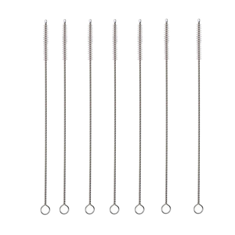60Pcs Stainless Steel Straw Cleaning Brush With Strong Nylon Bristles Villcase