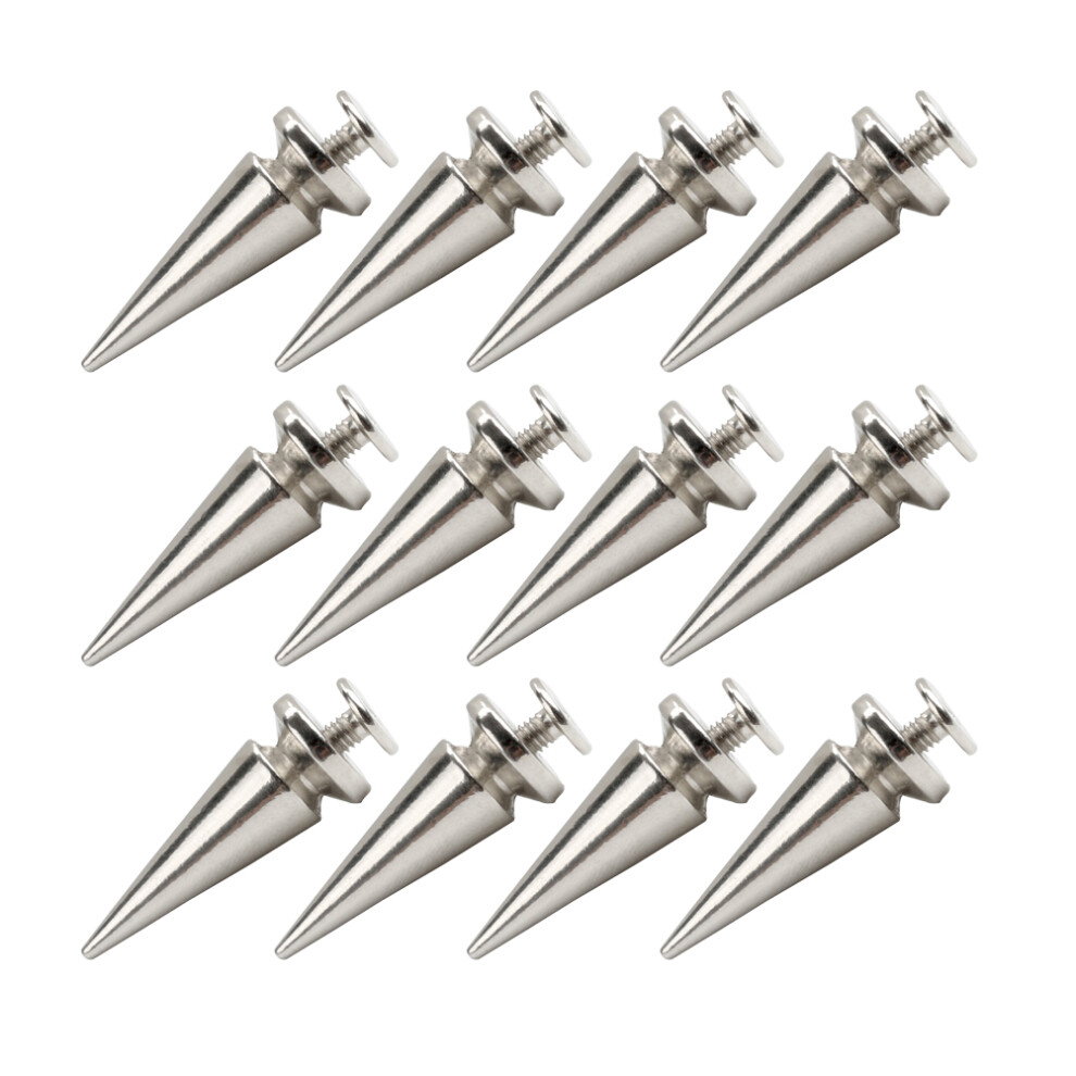 60 Pcs Screwback Spike Cone Studs For Diy Shoes Bags Belts Garments 3622050514060
