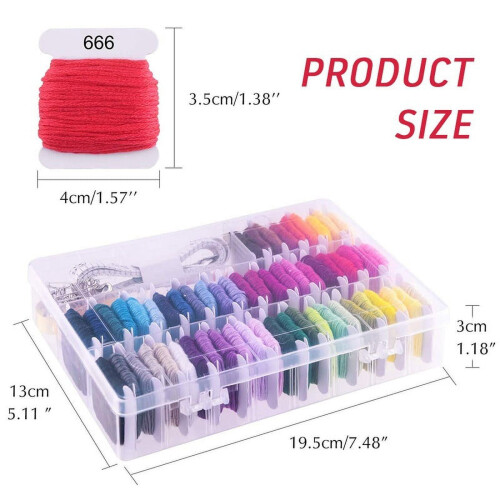 Σετ κεντήματος Txkrhwa158PCS με κλωστές σταυροβελονιάς με μασούρια, χάντρες, κορδέλες 1