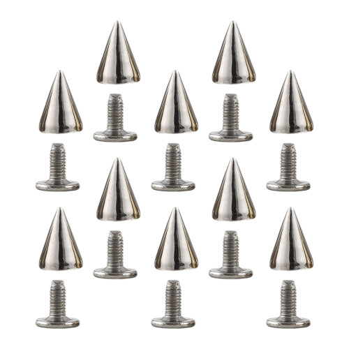200Sets Sturdy Silver Iron Cone Rivets for Handmade Clothes DIY