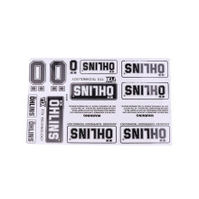 Ein Paar transparente OHLINS-Stempel, dekorative Aufkleber, schwarz