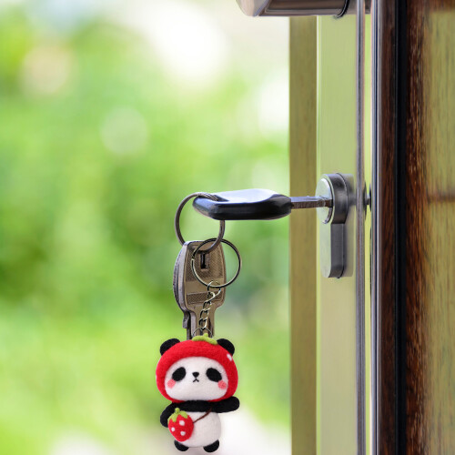 1Set DIY Wol Vilten Knutselset Panda Pop Voor Creatieve Ontspanning 2