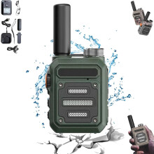 Walkie-Talkies Uiscedhíonach & Frithsheasmhach in aghaidh Turraing, PTT ar fud na tíre Raon Gan Teorainn Glaonna Gan Táillí, Nokrad Mini