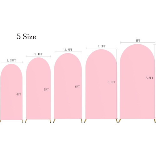 Spandex Fitting6FT Ροζ Καλύμματα Αψίδας για Βάση Αψίδας - Γάμος, Γενέθλια, Πάρτι, Τελετή, 1