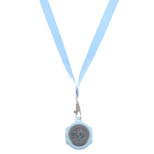 5Pcs Sky-Blue Clip-on Nurse Pocket Watch with Keychain for Nurses