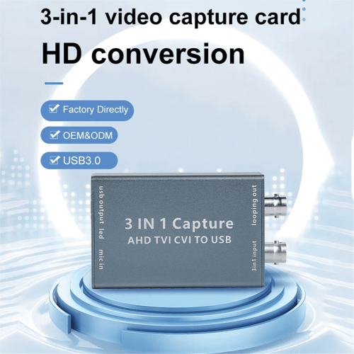 Κάρτα καταγραφής βίντεο AHD από TVI CVI σε USB3.0 Κάρτα βίντεο 1080P60fps για ζωντανή μετάδοση 2