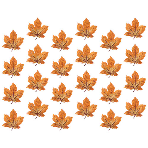 72 Pcs Embroidery Maple Leaf Shaped Applique Cloth Patches For Sewing