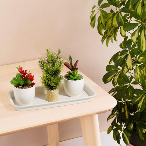10 Pcs Plastic Flower Pot Tray Water Saving Drought Resistant 2