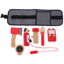 One Set Kids Firefighter Role Play With Tool Belt And Wooden Tools