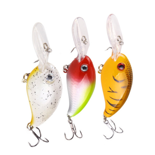 Δόλωμα ψαρέματος Welling1Pc Crank3D Eyes με σκληρό δόλωμα, συμβατό με αγκίστρι Sharp Fish Tackle 2