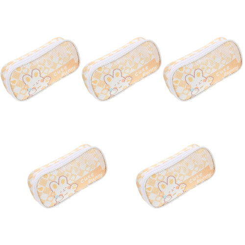 5Pcs Multi-Function Yellow Pencil Holder Large Capacity Pen Organizer 2