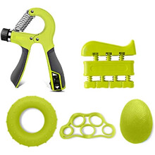 Conjunto LINLIN5Packs para Treinamento de Força de Preensão Manual, com Resistência Ajustável, Contador, Alongador de Dedos, Exercitador e Bola