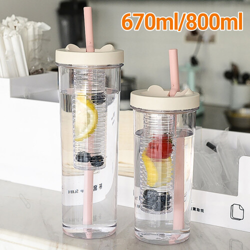 Hesroicy670/800ml Κύπελλο νερού μεγάλης χωρητικότητας Φίλτρο φρούτων Πλαστικό