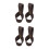 4 Pcs Medieval Style PU Sword Holders For Cosplay Performance 3