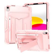 Capa compatível com iPad de 10,9" (2022) / iPad de 11" (2025) com compartimento para caneta - Rosa