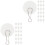 2 Count Clear Adhesive Hooks Ceiling Self For Decorations Decorative 5