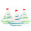 9 Pcs Mediterranean Sailboat Decoration Ocean Theme Ship Model 1