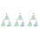 9 Pcs Mediterranean Sailboat Decoration Ocean Theme Ship Model 5