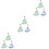 9 Pcs Mediterranean Sailboat Decoration Ocean Theme Ship Model 6