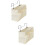 2Pcs Hanging Canvas Bag Bedside Organizer Beige Storage Pouch 6