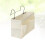 2Pcs Hanging Canvas Bag Bedside Organizer Beige Storage Pouch 9