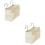 2Pcs Hanging Canvas Bag Bedside Organizer Beige Storage Pouch 5