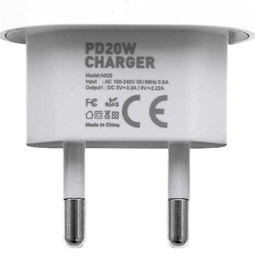 Compatibil cu încărcătorul iPhone - Încărcător rapid - Adaptor + Cablu USB-C 20W Alb, pachet de 4 compatibil cu iPhone 2